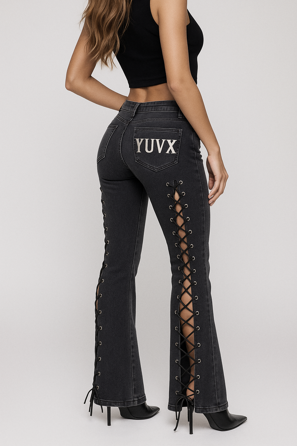 A Lace up YUVX Jeans